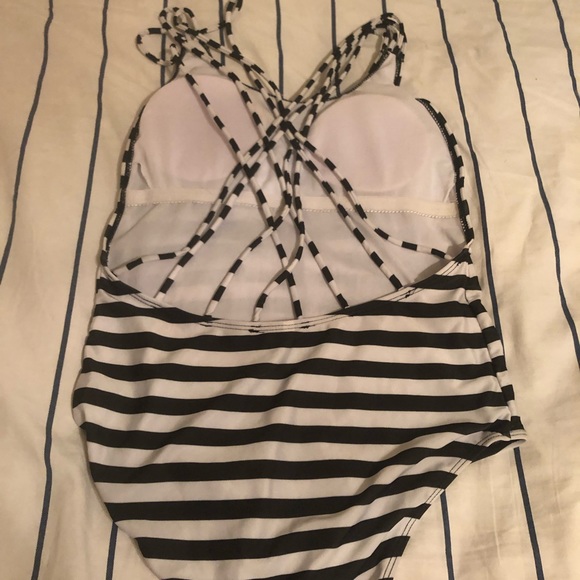 Striped One-Piece - Picture 2 of 2